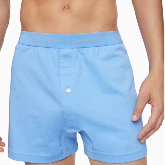 NWT! NEW! Calvin Klein Boxer Men's 3-Pack Classics Knit Boxers Underwear -Blue - Picture 3 of 6